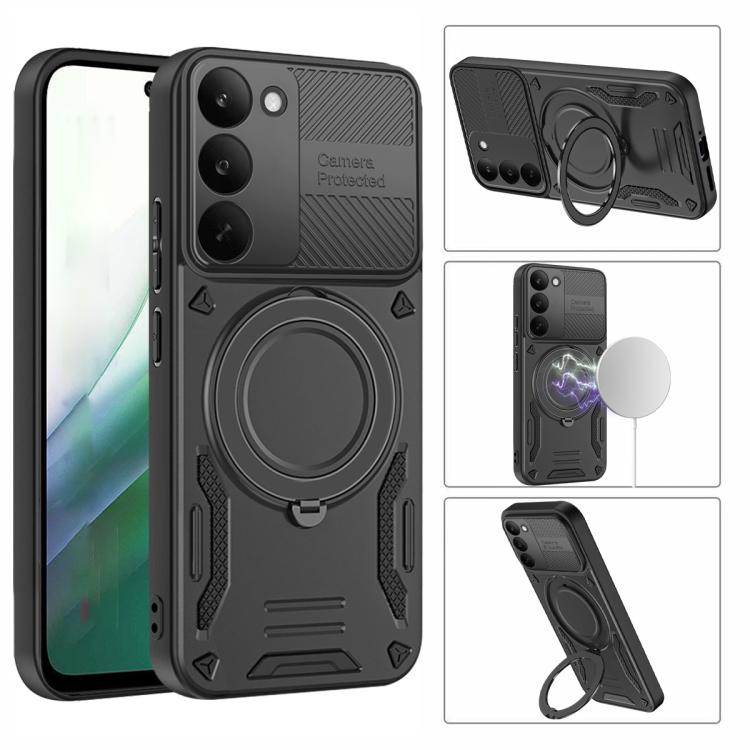 For Realme 15 5G / 15 Pro 5G MagSafe 2 in 1 TPU Phone Case with Rotating Holder