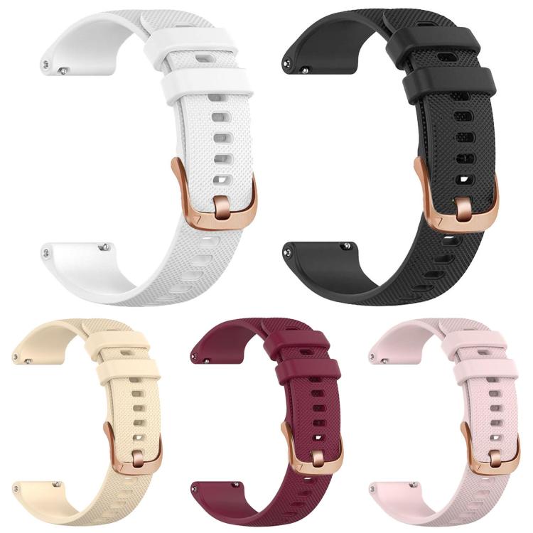 22mm 5 Pack For Garmin Vivoactive 5 / Venu / Forerunner 165 xDfind Rose Gold Buckle Silicone Sport Watch Band