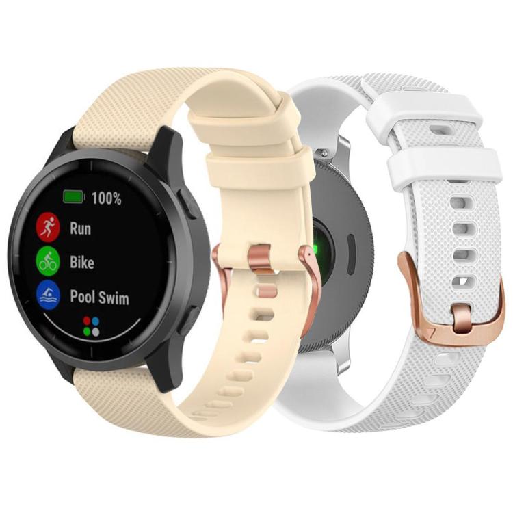 22mm 5 Pack For Garmin Vivoactive 5 / Venu / Forerunner 165 xDfind Rose Gold Buckle Silicone Sport Watch Band