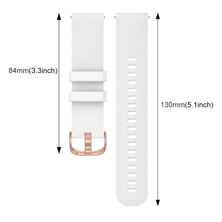 22mm 5 Pack For Garmin Vivoactive 5 / Venu / Forerunner 165 xDfind Rose Gold Buckle Silicone Sport Watch Band