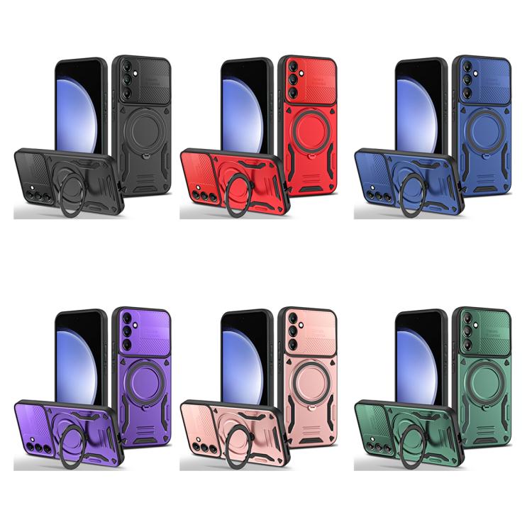 For Samsung Galaxy S23 FE 5G MagSafe 2 in 1 TPU Phone Case with Rotating Holder