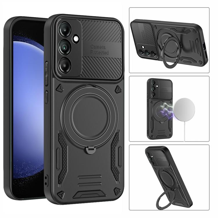 For Samsung Galaxy S23 FE 5G MagSafe 2 in 1 TPU Phone Case with Rotating Holder