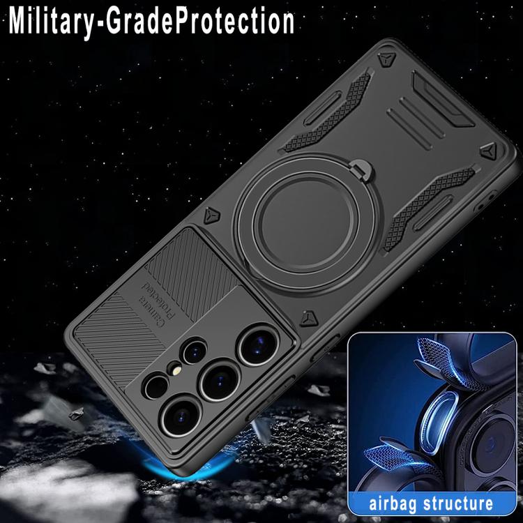 For Samsung Galaxy S24 Ultra 5G MagSafe 2 in 1 TPU Phone Case with Rotating Holder