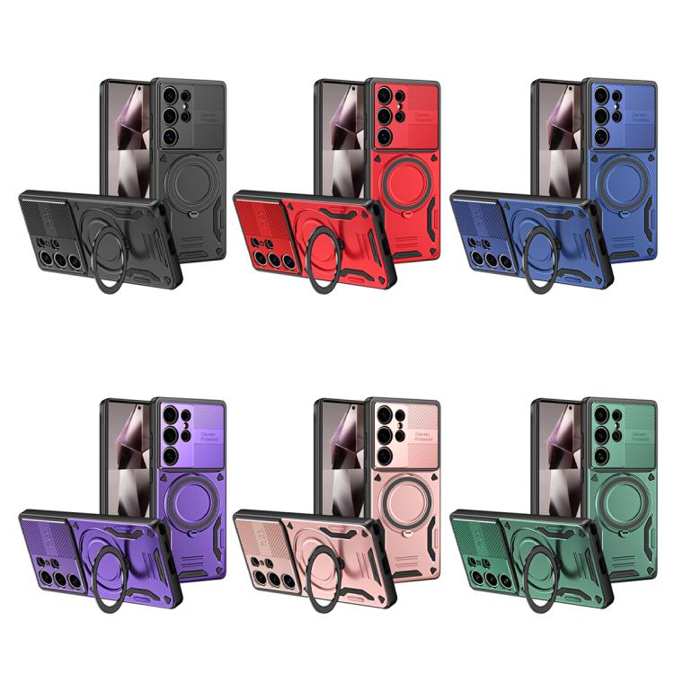 For Samsung Galaxy S24 Ultra 5G MagSafe 2 in 1 TPU Phone Case with Rotating Holder