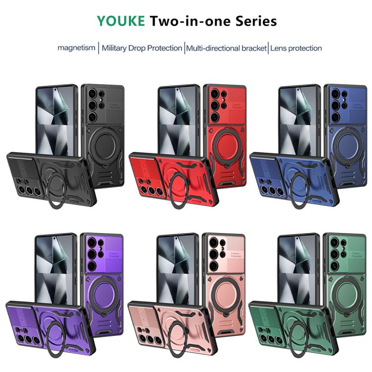 For Samsung Galaxy S26 Ultra 5G MagSafe 2 in 1 TPU Phone Case with Rotating Holder