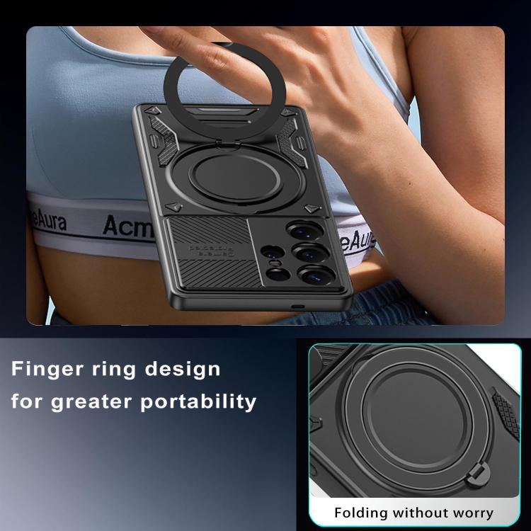 For Samsung Galaxy S26 Ultra 5G MagSafe 2 in 1 TPU Phone Case with Rotating Holder