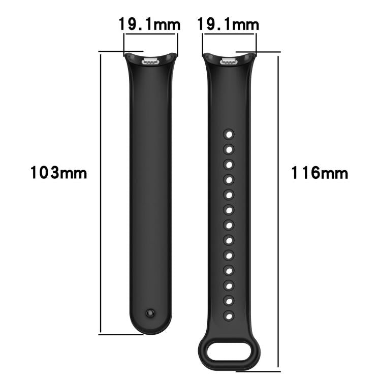 For Xiaomi Smart Band 10 / 9 / 8 5 Pack xDfind Metal Buckle Solid Color Silicone Watch Band