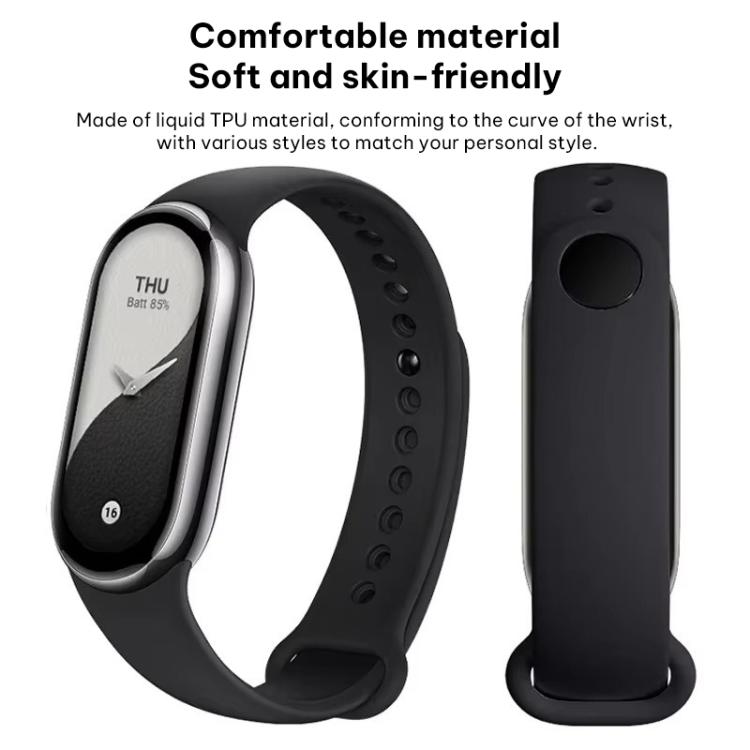 For Xiaomi Smart Band 10 / 9 / 8 5 Pack xDfind Metal Buckle Solid Color Silicone Watch Band