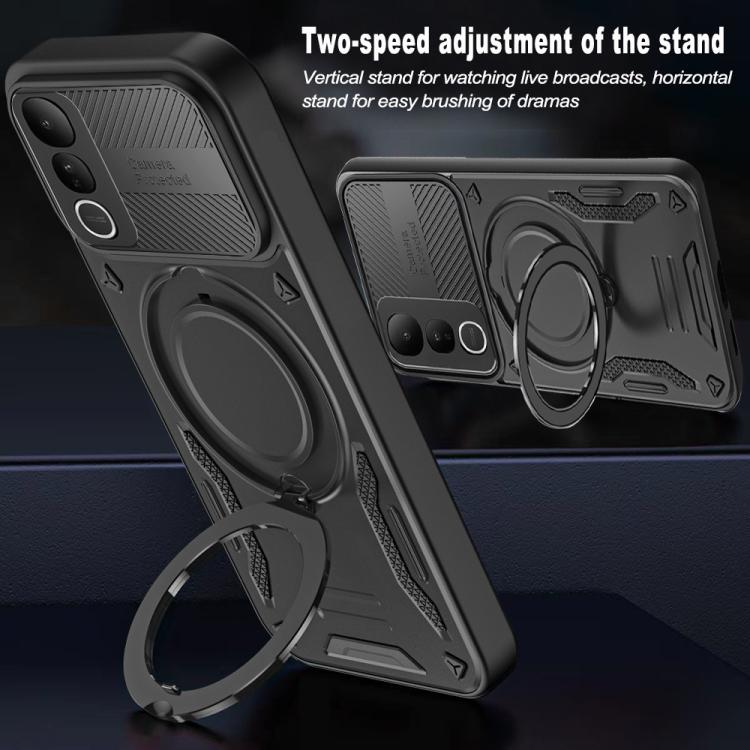 For vivo V50 Lite 5G / 4G MagSafe 2 in 1 TPU Phone Case with Rotating Holder