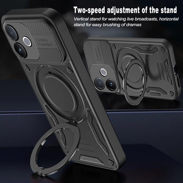 For vivo V60 Lite 5G / 4G MagSafe 2 in 1 TPU Phone Case with Rotating Holder