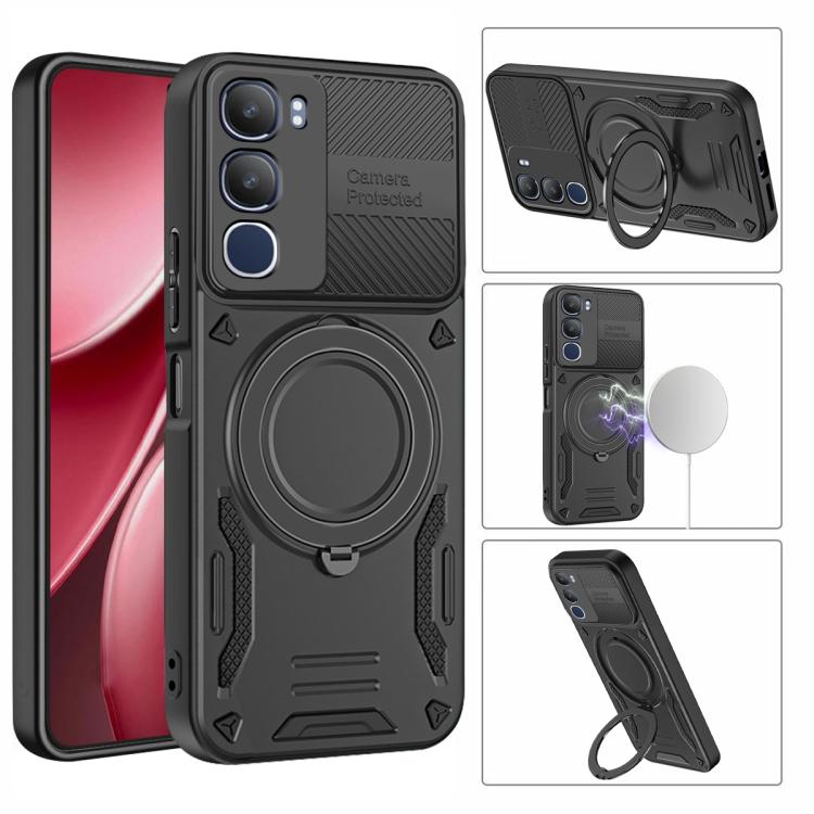 For vivo Y31 5G 2025 / Y21d MagSafe 2 in 1 TPU Phone Case with Rotating Holder