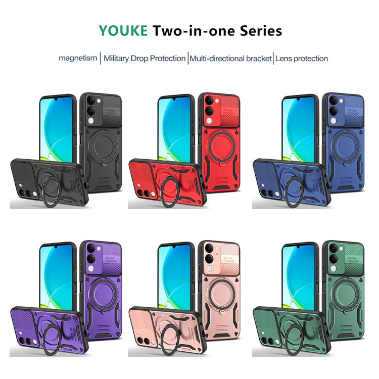 For vivo Y04 4G / Y29s 5G MagSafe 2 in 1 TPU Phone Case with Rotating Holder