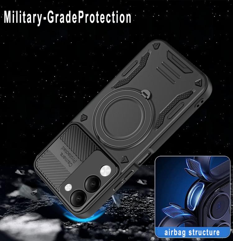 For vivo Y04 4G / Y29s 5G MagSafe 2 in 1 TPU Phone Case with Rotating Holder