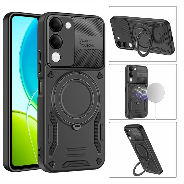 For vivo Y04 4G / Y29s 5G MagSafe 2 in 1 TPU Phone Case with Rotating Holder