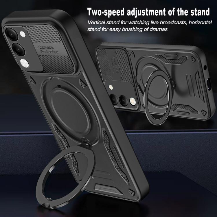 For vivo Y04 4G / Y29s 5G MagSafe 2 in 1 TPU Phone Case with Rotating Holder