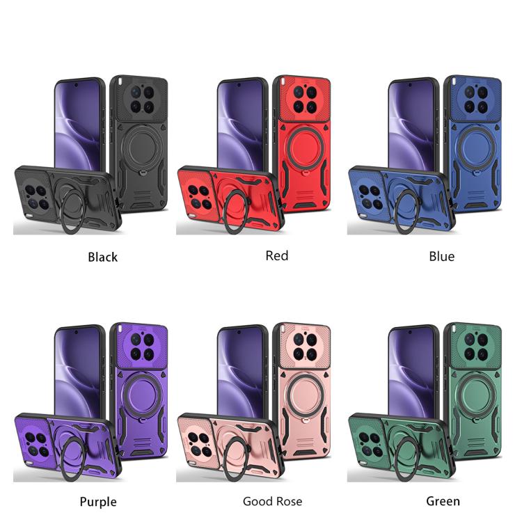 For vivo X300 Pro MagSafe 2 in 1 TPU Phone Case with Rotating Holder