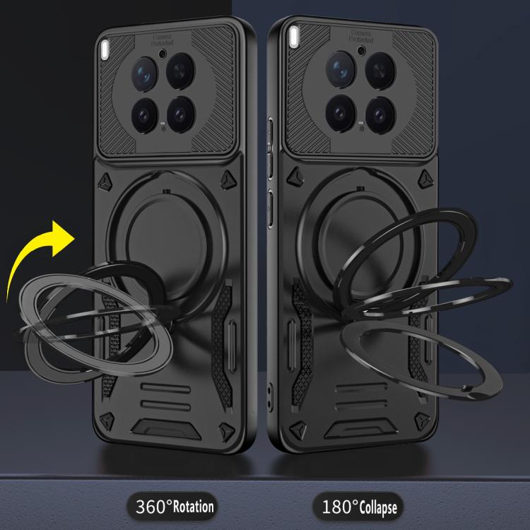 For vivo X300 Pro MagSafe 2 in 1 TPU Phone Case with Rotating Holder