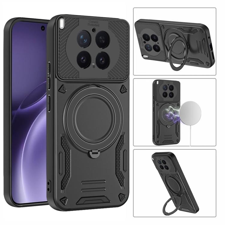 For vivo X300 Pro MagSafe 2 in 1 TPU Phone Case with Rotating Holder