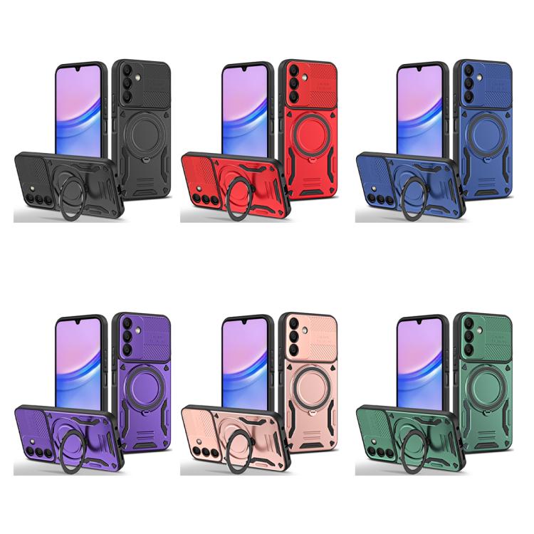 For Samsung Galaxy A15 5G / 4G MagSafe 2 in 1 TPU Phone Case with Rotating Holder