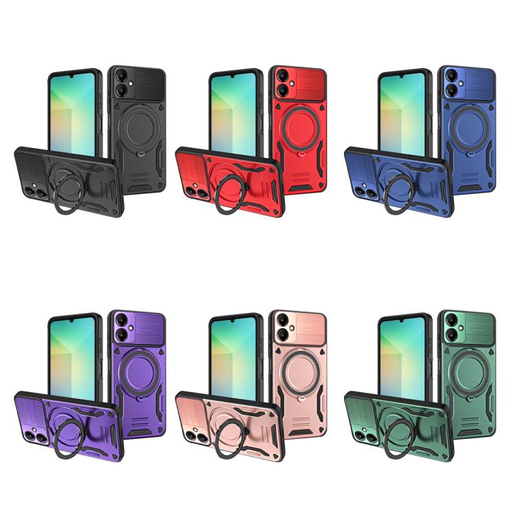 For Samsung Galaxy A06 5G / 4G MagSafe 2 in 1 TPU Phone Case with Rotating Holder