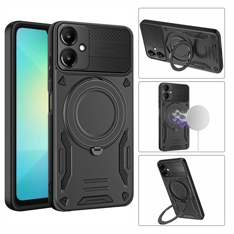 For Samsung Galaxy A06 5G / 4G MagSafe 2 in 1 TPU Phone Case with Rotating Holder