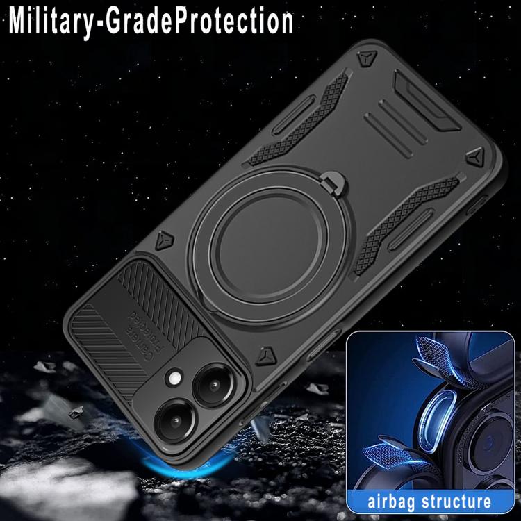 For Samsung Galaxy A06 5G / 4G MagSafe 2 in 1 TPU Phone Case with Rotating Holder