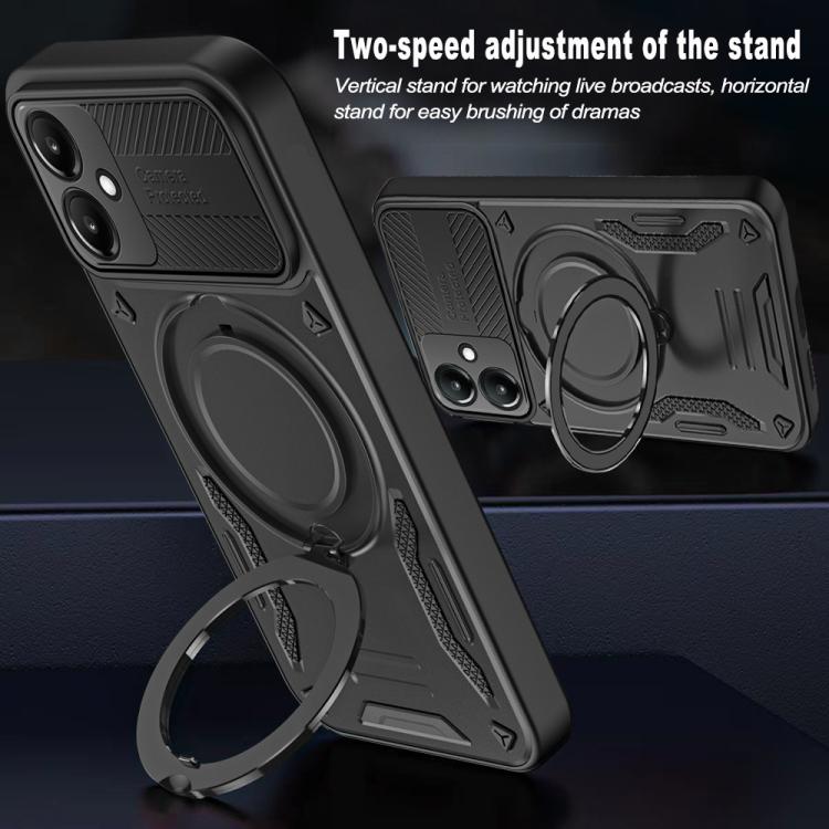For Samsung Galaxy A06 5G / 4G MagSafe 2 in 1 TPU Phone Case with Rotating Holder