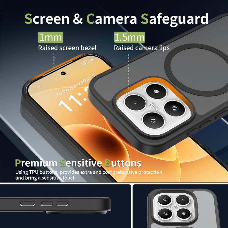 For Xiaomi 17 Skin Feel TPU Hybrid PC MagSafe Phone Case