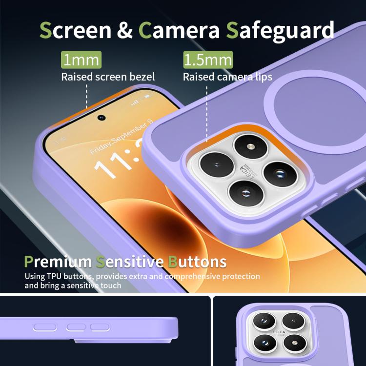 For Xiaomi 17 Skin Feel TPU Hybrid PC MagSafe Phone Case