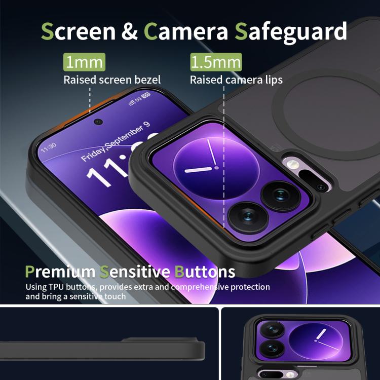 For Xiaomi 17 Pro Skin Feel TPU Hybrid PC MagSafe Phone Case