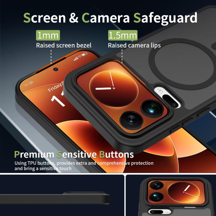 For Xiaomi 17 Pro Max Skin Feel TPU Hybrid PC MagSafe Phone Case