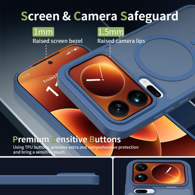 For Xiaomi 17 Pro Max Skin Feel TPU Hybrid PC MagSafe Phone Case