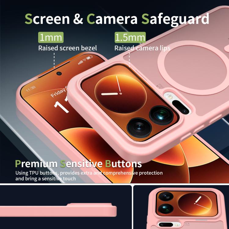 For Xiaomi 17 Pro Max Skin Feel TPU Hybrid PC MagSafe Phone Case