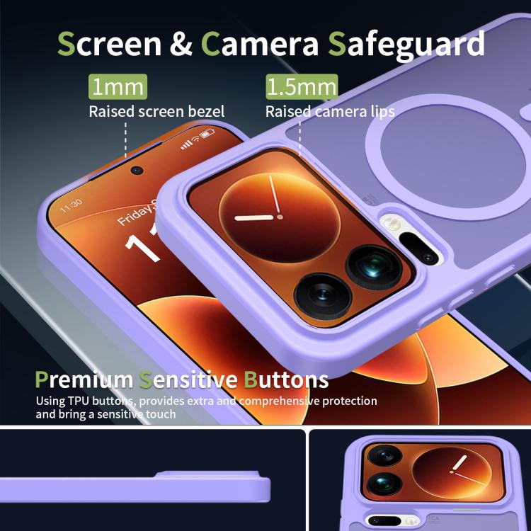 For Xiaomi 17 Pro Max Skin Feel TPU Hybrid PC MagSafe Phone Case