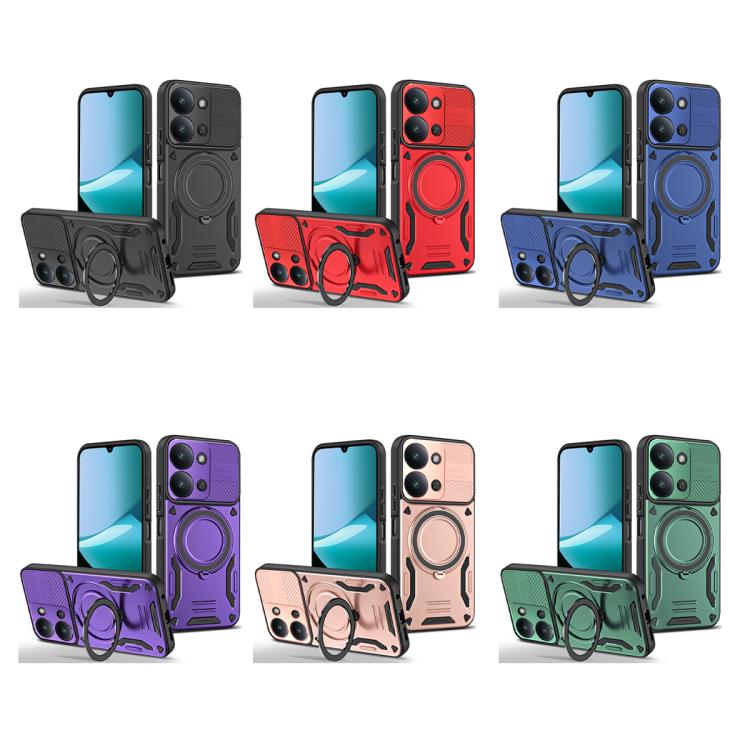 For Redmi 15C 5G / 4G EU 173mm MagSafe 2 in 1 TPU Phone Case with Rotating Holder