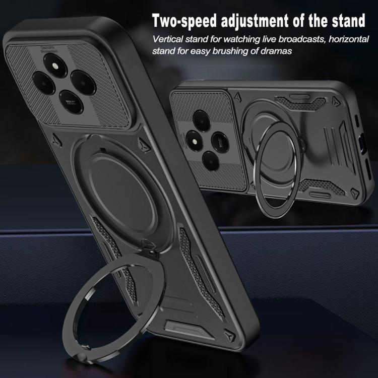 For Redmi 14C 5G / 4G MagSafe 2 in 1 TPU Phone Case with Rotating Holder