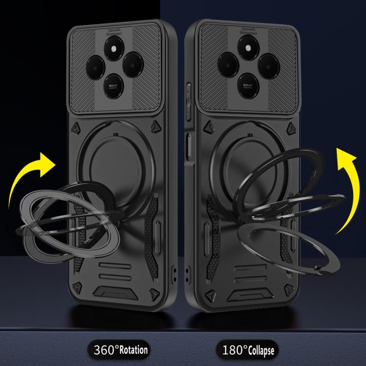 For Redmi 14C 5G / 4G MagSafe 2 in 1 TPU Phone Case with Rotating Holder