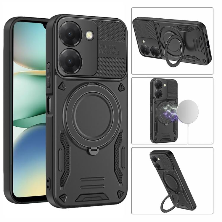 For Redmi A5 4G 173.3mm MagSafe 2 in 1 TPU Phone Case with Rotating Holder