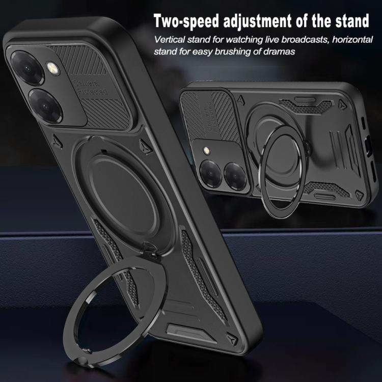 For Redmi A5 4G 173.3mm MagSafe 2 in 1 TPU Phone Case with Rotating Holder