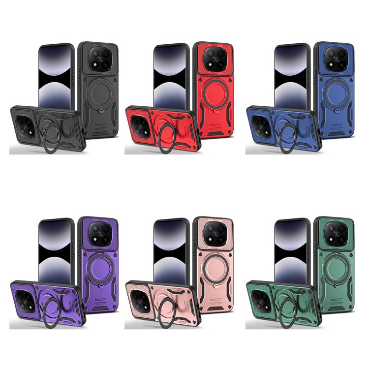 For Redmi Note 14 Pro+ 5G MagSafe 2 in 1 TPU Phone Case with Rotating Holder