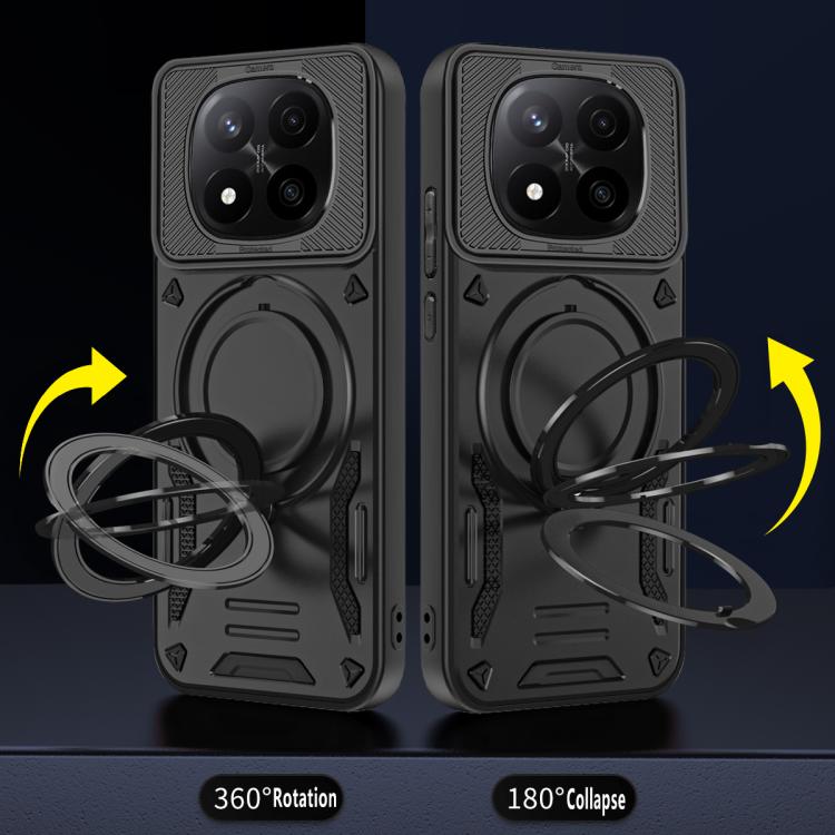 For Redmi Note 14 Pro+ 5G MagSafe 2 in 1 TPU Phone Case with Rotating Holder