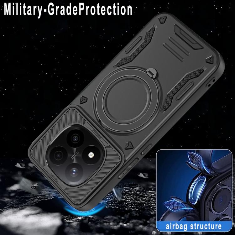 For Redmi Note 14 Pro+ 5G MagSafe 2 in 1 TPU Phone Case with Rotating Holder