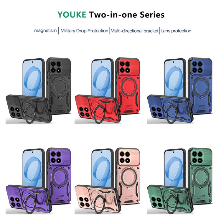 For Redmi K90 / Poco F8 Pro 5G MagSafe 2 in 1 TPU Phone Case with Rotating Holder