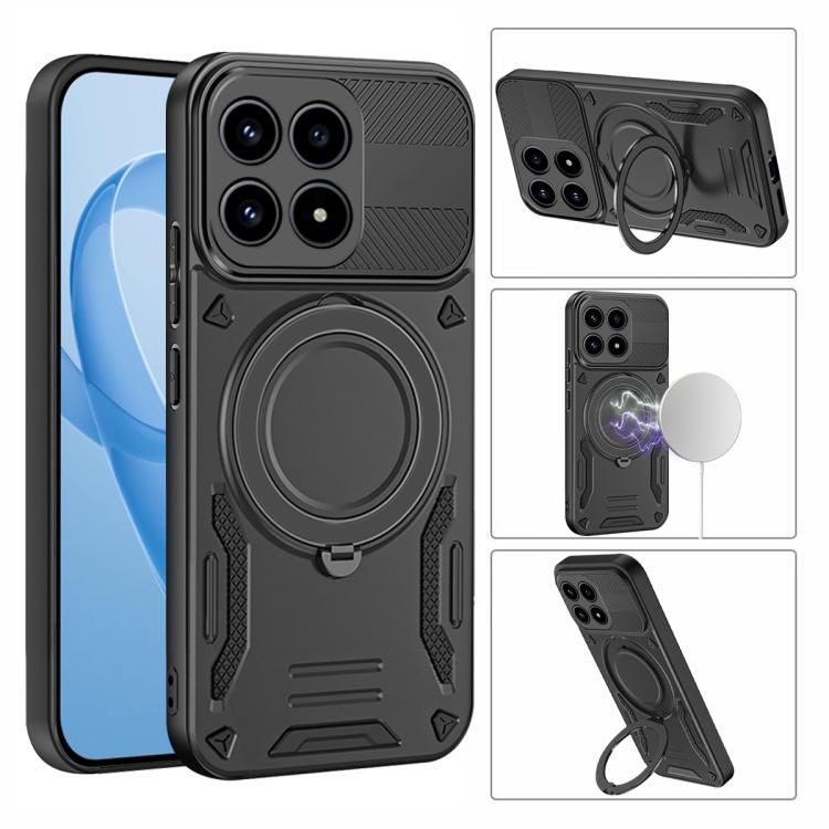 For Redmi K90 / Poco F8 Pro 5G MagSafe 2 in 1 TPU Phone Case with Rotating Holder