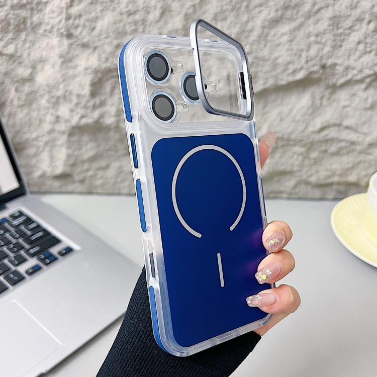 For iPhone 17 Pro Max Electroplated Lens Holder MagSafe PC Hybrid TPU Phone Case
