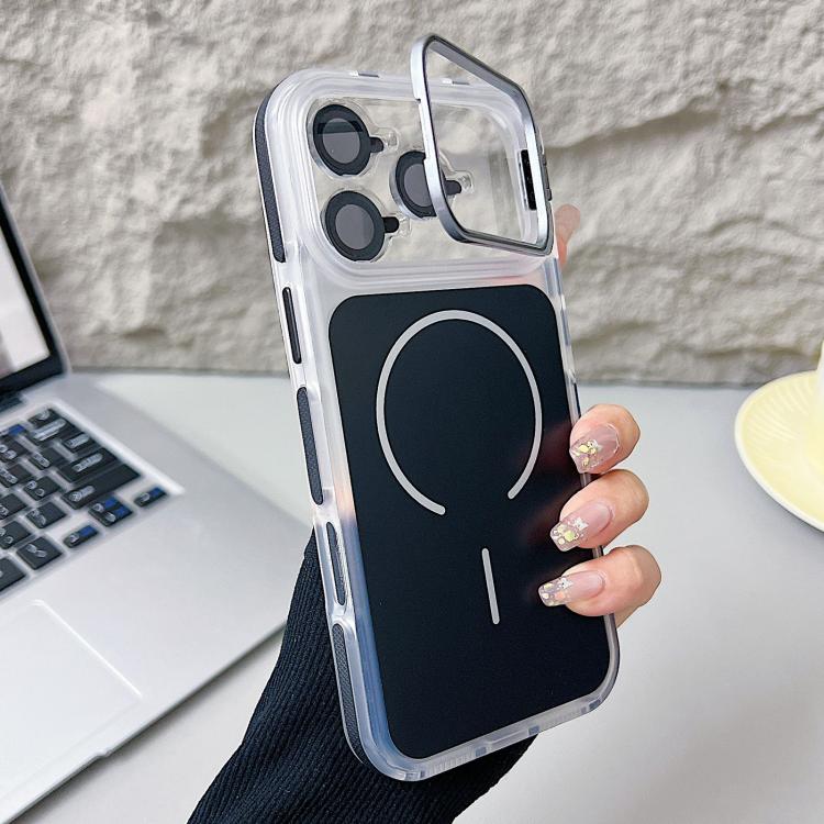 For iPhone 17 Pro Max Electroplated Lens Holder MagSafe PC Hybrid TPU Phone Case