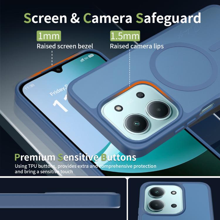 For Redmi 15C 5G / 4G Global 171mm / Poco C85 4G Skin Feel TPU Hybrid PC MagSafe Phone Case