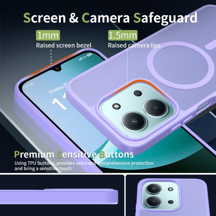 For Redmi 15C 5G / 4G Global 171mm / Poco C85 4G Skin Feel TPU Hybrid PC MagSafe Phone Case