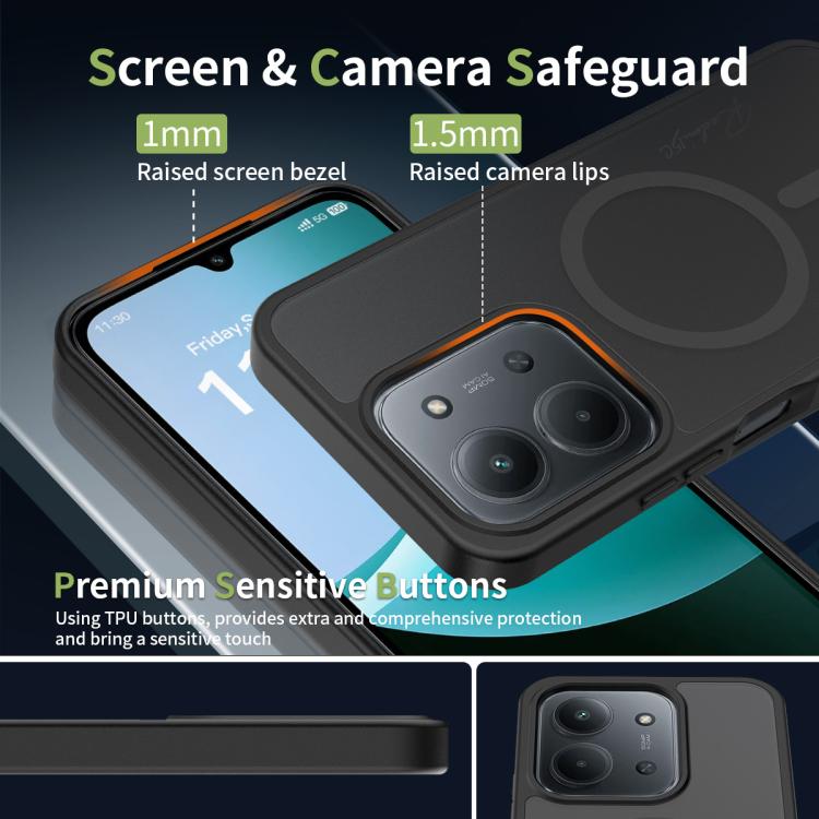 For Redmi 15C 5G / 4G EU 173mm / Poco C85 5G Skin Feel TPU Hybrid PC MagSafe Phone Case
