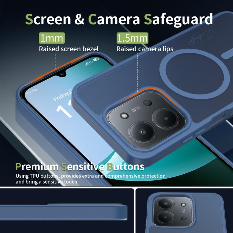For Redmi 15C 5G / 4G EU 173mm / Poco C85 5G Skin Feel TPU Hybrid PC MagSafe Phone Case